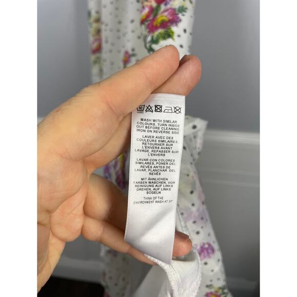 ASOS, Size 8, White Floral Dress, High-Low, Statement, Open Back, Lightweight - Picture 7 of 8